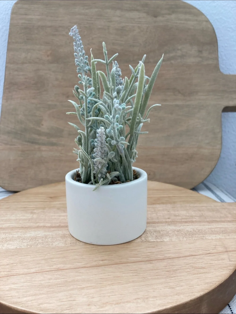 NWT Hearth & Hand NWT EFaux Lavender Arrangement in White Ceramic